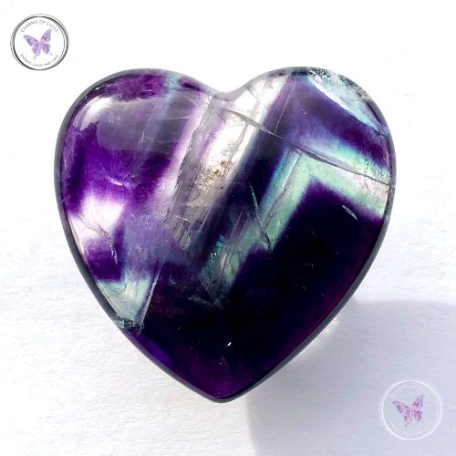 Fluorite Gemstone Crystal Heart